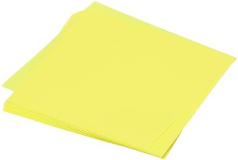 MECCANIXITY 25 Sheet Origami Paper Double Sided Fluorescent Yellow 5.5x5.5 Inch Square Sheet for Art Craft Project, Beginners, Gifts Decor by MECCANIXITY