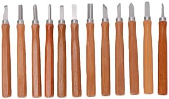 Wood Carving Tools Kit for Beginners, Wood Carving Set, 20 PCS Wood Carving Tool Set Contains Carving Tools Including Walnut Knife, Cut​ Gloves, Whittling Kit for Beginners (brown-18PCS) - Image 3