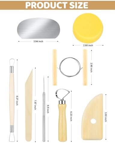 64Pcs Clay Sculpting Tools Kit, Ceramic Clay Ball Stylus Dot Painting Tools, Air Dry Clay Tools Set for Carving, Dotting, Embossing, Shaping, Molding, Pottery Crafts, Nail Art, Rhinestone, Rock - Image 3