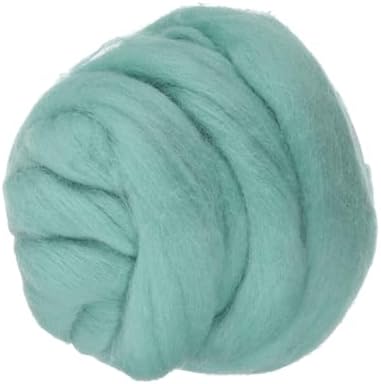PATIKIL Wool Roving Yarn, 150G/5.3OZ Soft Felting Wool Pure Chunky Roving Yarn Bulk for Needle Felting Knitting Blanket Spinning Weaving DIY Craft, Green by PATIKIL