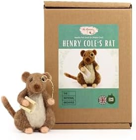 Wizardi Beginner Needle Felting Kit for Adults - Henry Cole's Rat. Animal Felting Kit 10cm Tall. Felting Tools. Wool Felting Supplies. Felt Crafts. Wool Felt. The Makerss - Image 2