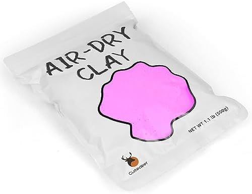 Cutedeer Pink Air Dry Clay, 1.1lb Foam Modeling Clay, Soft Squishy Molding for Kids Adults, Arts & Crafts Project Slime Supplies(1.1lb - 1 Pack, Pink) - Image 6