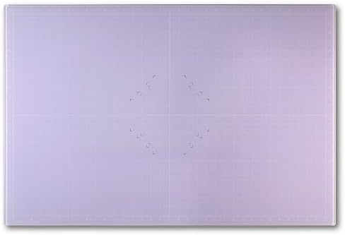 GLASSBOARD STUDIO Glass Craft Mat - Magnetic, Heat & Scratch Resistant - For Crafting, Cutting, Painting, Mixed Media Artwork - Grid Lines, Non-Slip Rubber Feet (Meadow Lilac 24"L x 36"W) by GlassboardStudio