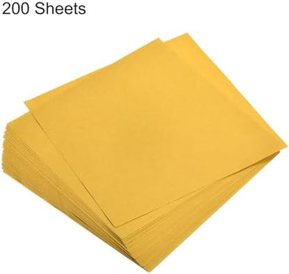 MECCANIXITY 200 Sheets 6x6 Inch(15x15cm) Origami Paper Double Sided Golden Yellow Square Sheet for Art Craft Project, Beginners, Gifts Decor - Image 3