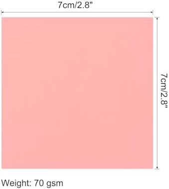 MECCANIXITY 100 Sheet Origami Paper Double Sided Phosphor 2.5x2.5 Inch Square Sheet for Art Craft Project, Beginners, Gift Decoration - Image 2