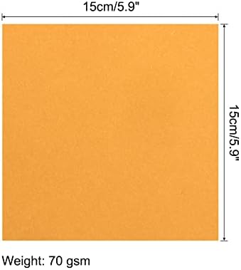 MECCANIXITY 200 Sheets 6x6 Inch(15x15cm) Origami Paper Double Sided Fluorescent Orange Square Sheet for Art Craft Project, Beginners, Gifts Decor - Image 2