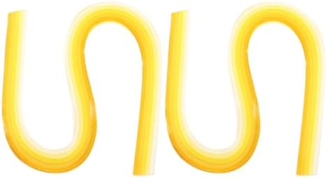 PATIKIL 540 x 5mm Rainbow Quilling Strips Paper,240 Pcs Origami Paper Quilling Strip for Art DIY Hand Craft Christmas, Gradient Light Yellow by PATIKIL