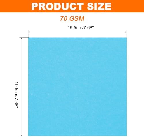 MECCANIXITY 75 Sheet Origami Paper Double Sided 8x8" Sky Blue - Image 2