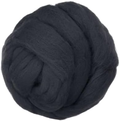PATIKIL Wool Roving Yarn, 150G/5.3OZ Soft Felting Wool Pure Chunky Roving Yarn Bulk for Needle Felting Knitting Blanket Spinning Weaving DIY Craft, Gray by PATIKIL