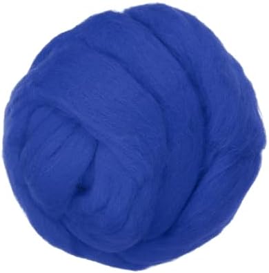 PATIKIL Wool Roving Yarn, 150G/5.3OZ Soft Felting Wool Pure Chunky Roving Yarn Bulk for Needle Felting Knitting Blanket Spinning Weaving DIY Craft, Dark Blue by PATIKIL