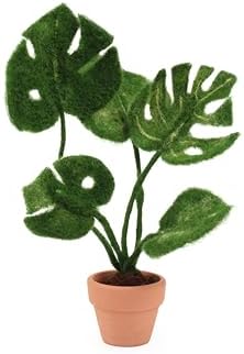 Wizardi Beginner Needle Felting Kit for Adults - Monstera. Floral Felting Kit 15cm High. Felting Tools. Wool Felting Supplies. Felt Crafts. Wool Felt. The Makerss by Wizardi
