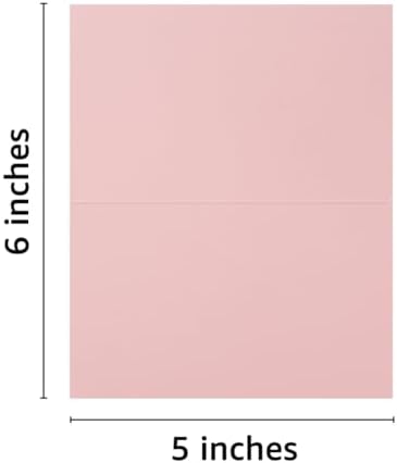 50 Pack Blank Folded Cardstock Business Cards, Pink, 3x5 - Image 2