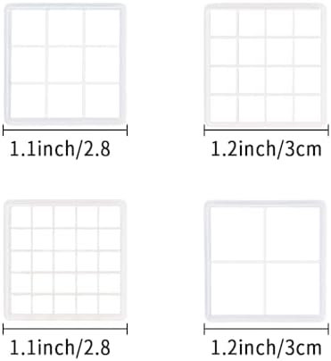 Xaekicr Grid Square Polymer Clay Cutters Set – 4PCS Geometric Clay Cutters for DIY Jewelry Making, Clay Tools for Polymer Clay Molds and Earring Projects - Image 3
