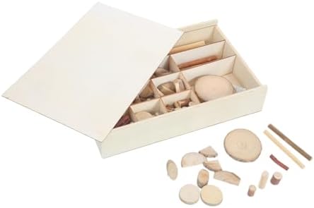 Homoyoyo Wood Craft Slices Kit with Natural Tree Bark Small Wooden Craft Pieces for Ornament Making DIY Wood Art Decorations Set for Adults for Holiday and Home Decor by Homoyoyo