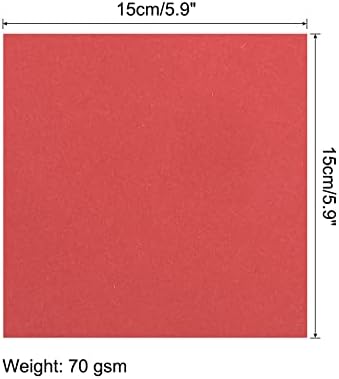 MECCANIXITY 200 Sheets 6x6 Inch(15x15cm) Origami Paper Double Sided Bright Red Square Sheet for Art Craft Project, Beginners, Gifts Decor - Image 2