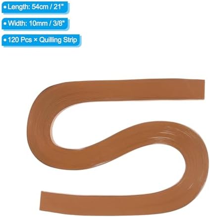 PATIKIL 120pcs Quilling Strips Paper 3/8"(10mm) 21"(54cm) Origami Paper Quilling Strip for Art DIY Hand Craft Christmas, Dark Brown - Image 2