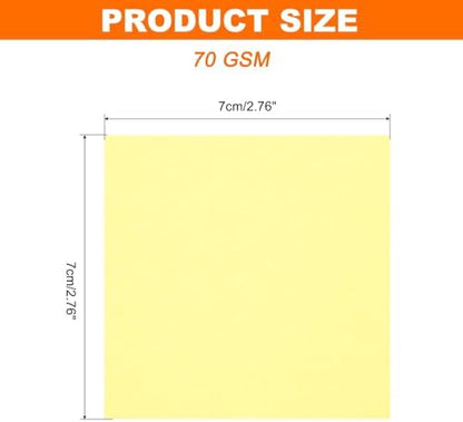 MECCANIXITY 75 Sheet Origami Paper Double Sided 3x3" Light Yellow - Image 2