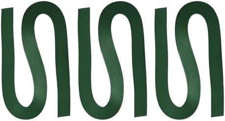 PATIKIL 360pcs Quilling Strips Paper 1/8"(3mm) 21"(54cm) Dark Green by PATIKIL
