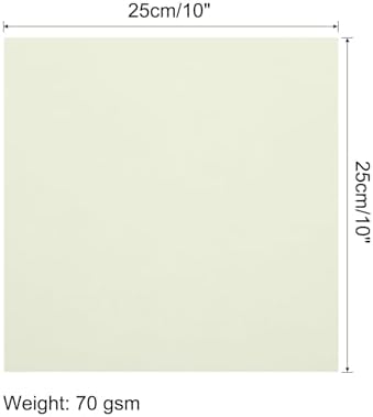 MECCANIXITY 25 Sheet Origami Paper Double Sided Cream White 10x10 Inch Square Sheet for Art Craft Project, Beginners, Gifts Decor - Image 2