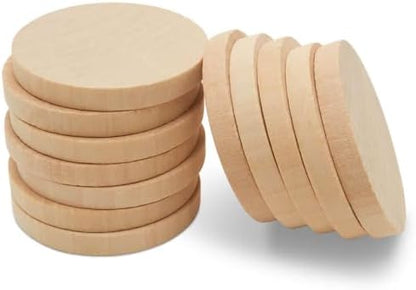 Wooden Circles – 2 x 1/4 Inch Wooden Discs – for Jewlery Making, Crafts, and DIY Projects – 50 Pieces by Woodpeckers by Woodpeckers