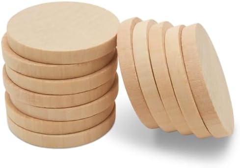 Wooden Circles – 2 x 1/4 Inch Wooden Discs – for Jewlery Making, Crafts, and DIY Projects – 100 Pieces by Woodpeckers by Woodpeckers