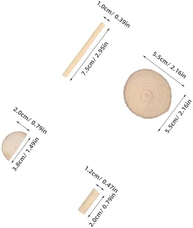 Hemoton Natural Wood Slices Craft Kit with Bark Handcrafted Wooden Discs for DIY Wood Decorations and Ornament Making Large Wooden Box Set and Table Centerpieces - Image 2