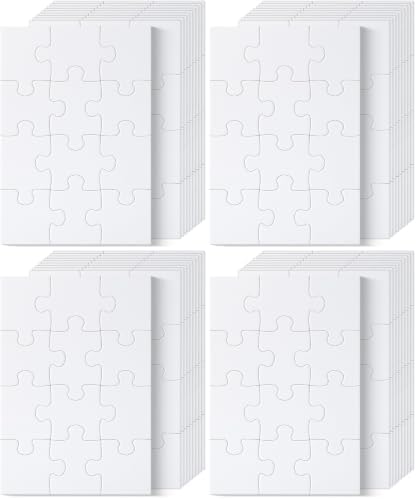 Mr. Pen- Blank Puzzle, 40 Pack, 12 Pieces/Pack, 5.5" x 8.1" by MrPen