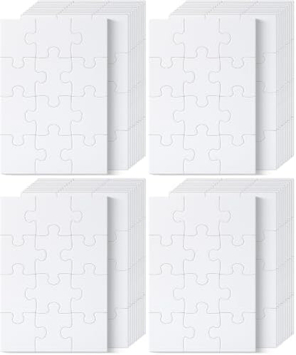 Mr. Pen- Blank Puzzle, 40 Pack, 12 Pieces/Pack, 5.5" x 8.1" by MrPen