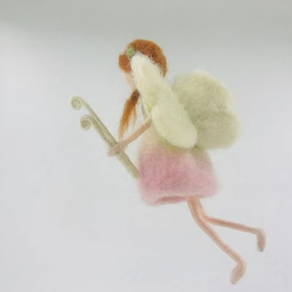 White and Green Wing Elves Needle Felting Kits Friendly Instruction DIY Craft Kit for Beginners - Image 6
