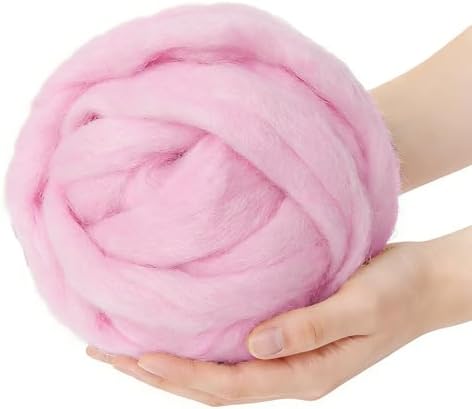 3.4oz Needle Felting Wool Pink Cherub for DIY Needle Craft Enthusiasts by %22VNAKER%22+Flagship