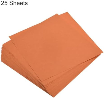 MECCANIXITY 25 Sheets 8x8 Inch(20x20cm) Origami Paper Double Sided Dark Orange Square Sheet for Art Craft Project, Beginners, Gifts Decor - Image 3