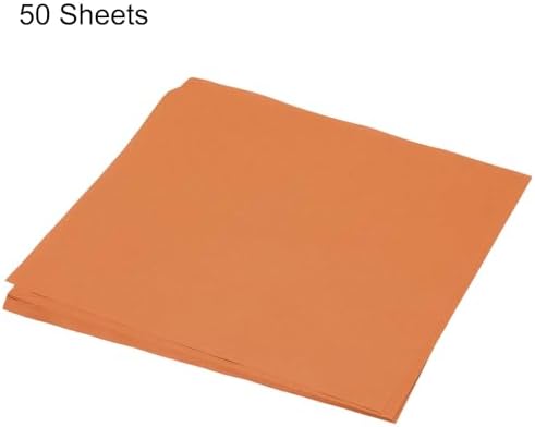 MECCANIXITY 50 Sheet Origami Paper Double Sided Dark Orange 10x10 Inch Square Sheet for Art Craft Project, Beginners, Gifts Decor - Image 3