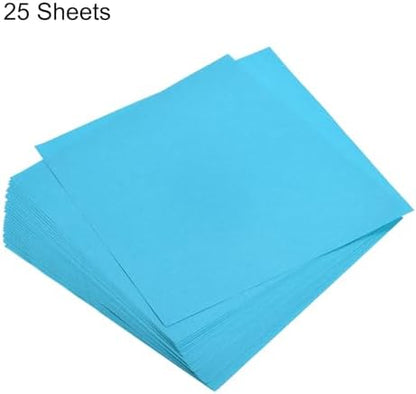 MECCANIXITY 25 Sheets 8x8 Inch(20x20cm) Origami Paper Double Sided Lake Blue Square Sheet for Art Craft Project, Beginners, Gifts Decor - Image 3