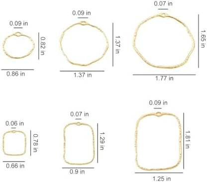 30Pcs Bezels for Resin Jewelry Making Open Back Bezel Pendants and Earring Frames Large Rectangle Ring Charms and Pendants Kit Rose Gold Supplies for DIY Chain Earrings and Craft Projects - Image 2