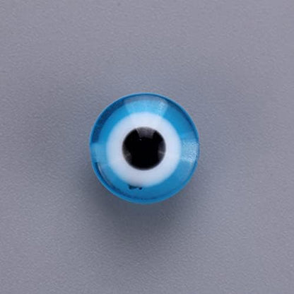 200pcs Evil Eye Beads Aqua Blue Resin Evil Eye Spacer Beads Charms with Elastic Rope for DIY Jewelry Bracelet Necklace Earring Crafts Making Handmade (Aqua Blue) - Image 4