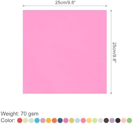 MECCANIXITY 100 Sheet Origami Paper Double Sided 20 Colors 9.8 x 9.8 Inch Square Sheet for Art Craft Project, Beginners, Gifts Decor - Image 2