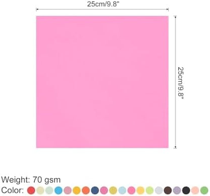 MECCANIXITY 100 Sheet Origami Paper Double Sided 20 Colors 9.8 x 9.8 Inch Square Sheet for Art Craft Project, Beginners, Gifts Decor - Image 2
