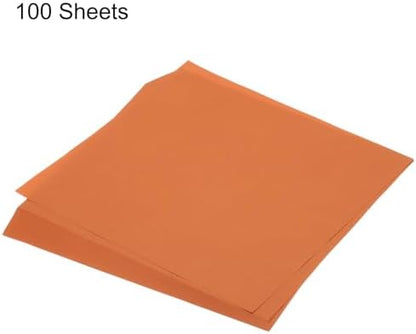 MECCANIXITY 100 Sheet Origami Paper Double Sided Dark Orange 10x10 Inch Square Sheet for Art Craft Project, Beginners, Gifts Decor - Image 3