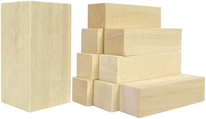Ninekong 9PCS Basswood Carving Blocks with 2 Sizes，Whittling Wood Carving Kit,Soft Basswood for Carving(4"x1"x1",4"x2"x2") - Image 2