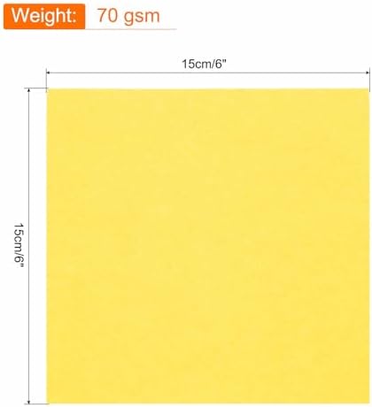 MECCANIXITY 75 Sheet Origami Paper Double Sided 6x6" Golden - Image 2