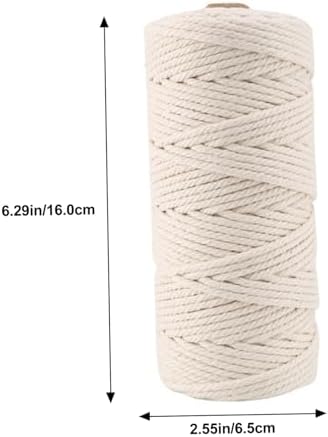 CORHAD DIY Macrame Kit for Adults Full Set Cotton Ropes Beads Rings Wall Art Woven Tapestry Kit - Image 3