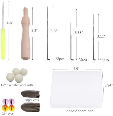 Needle Felting Kits for Beginners, Green and Pink Dragon Wool Felt Project - Image 4