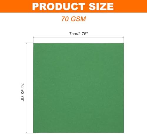 MECCANIXITY 75 Sheet Origami Paper Double Sided 3x3" Emerald Green - Image 2