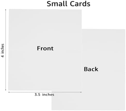 50 Pack Small Blank Folded Cardstock Business Cards, White, 2x3.5 - Image 2