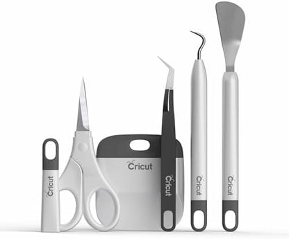 Cricut Basic Tool Set - 5-Piece Precision Tool Kit for Crafting and DIYs, Perfect for Vinyl, Paper & Iron-on Projects, Great Companion Cutting Machines, Gray by Unknown