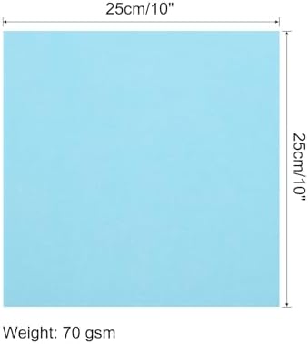 MECCANIXITY 50 Sheet Origami Paper Double Sided Light Blue 10x10 Inch Square Sheet for Art Craft Project, Beginners, Gifts Decor - Image 2