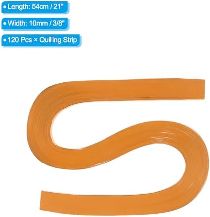 PATIKIL 120pcs Quilling Strips Paper 3/8"(10mm) 21"(54cm) Origami Paper Quilling Strip for Art DIY Hand Craft Christmas, Khaki - Image 2