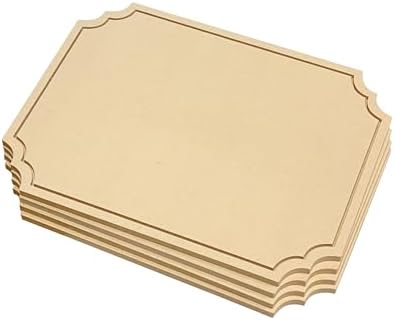 4 Pack Unfinished Wooden Floating Plaques 12"x16"-0.41 Inch Thick MDF Wood Surface Sign Wood Blank Canvas for DIY Arts and Crafts Projects（Clipped Corner Rectangle） by Cregugua