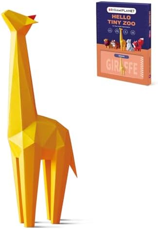 Giraffe 3D Origami Paper Craft Kit, Creative Handmade Paper Sculpture Art for Home Decor, Unique Pre-Cut DIY Cute Animal Models Origmai Papercraft Set, Present for Teens & Adults by Unknown