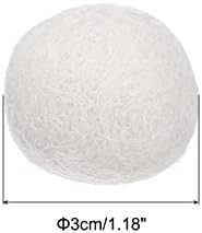 PATIKIL Wool Felt Balls Beads Wool Felting Pom 3cm 30mm White for Home Crafts Handcrafts Project DIY Pack of 5 - Image 2